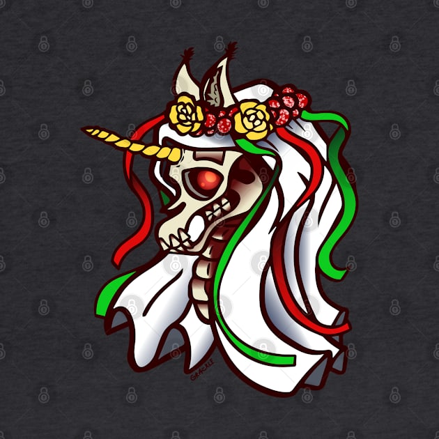 Mari Lwyd Unicorn by Jan Grackle